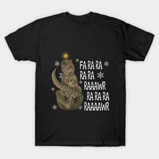 Funny Dinosaur Fa Ra Ra Rawr Rawr Christmas T-Rex T-Shirt